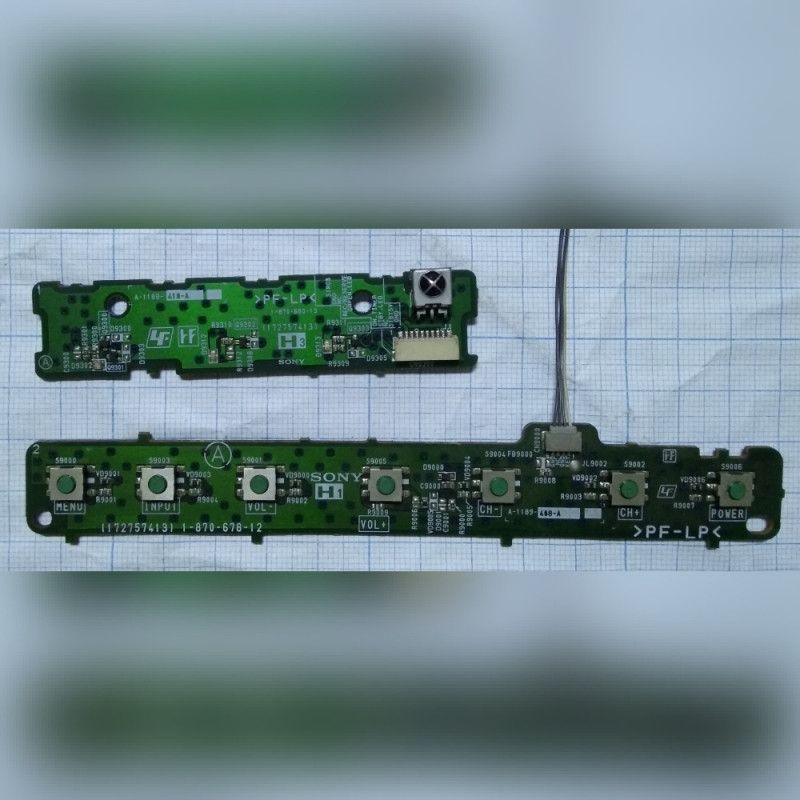 Кнопки управления и ИК приёмник для телевизора Sony KDL-32U2000 1-870-680-13 1-870-678-12