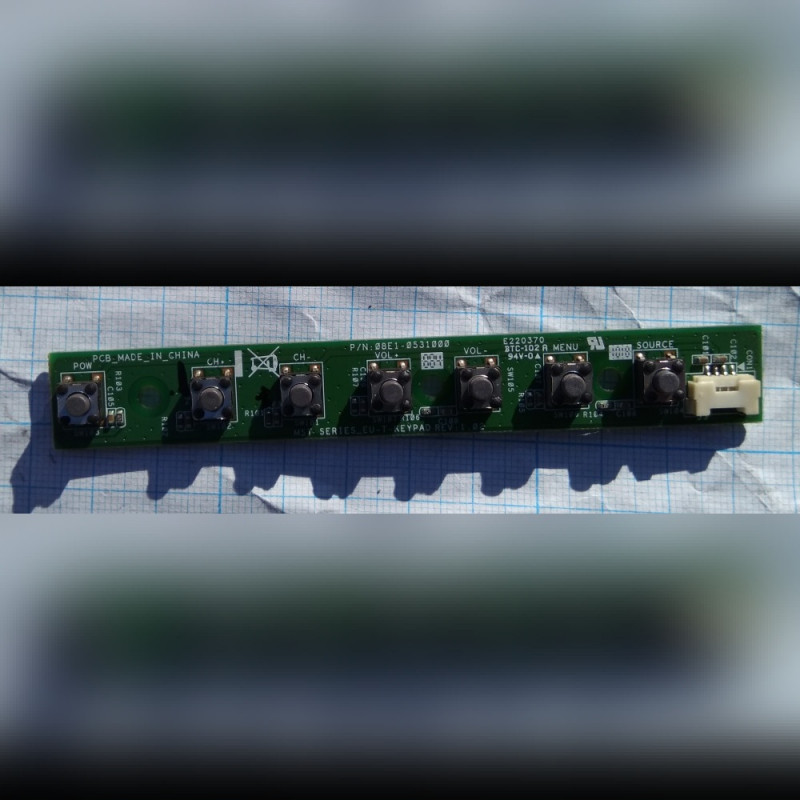 Кнопки управления для телевизора Toshiba 40LV703R 08E1-0531000