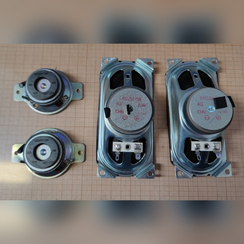 Динамики для телевизора Toshiba 42WP66R EAS120175B EAS5PH134C 4Ohm 10W 8Ohm 10W